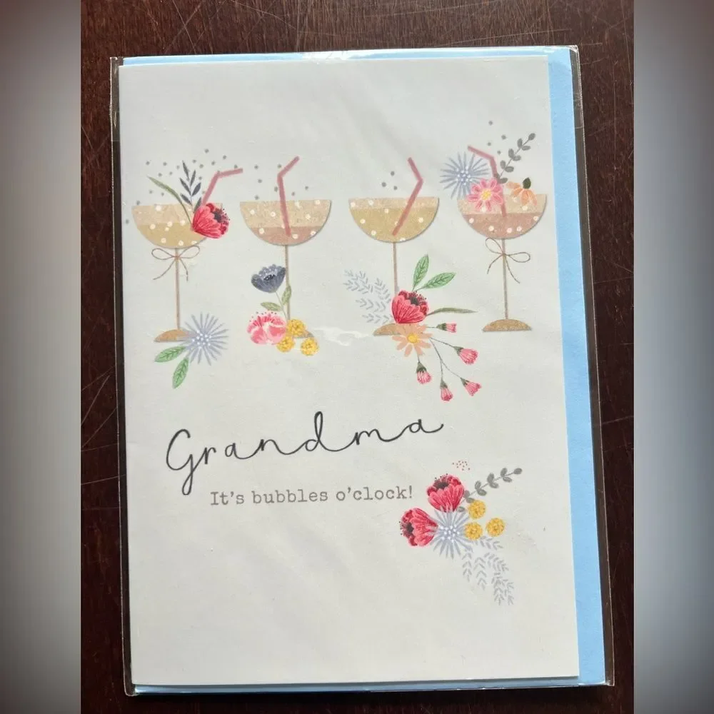 Grandma it’s bubbles o’clock card